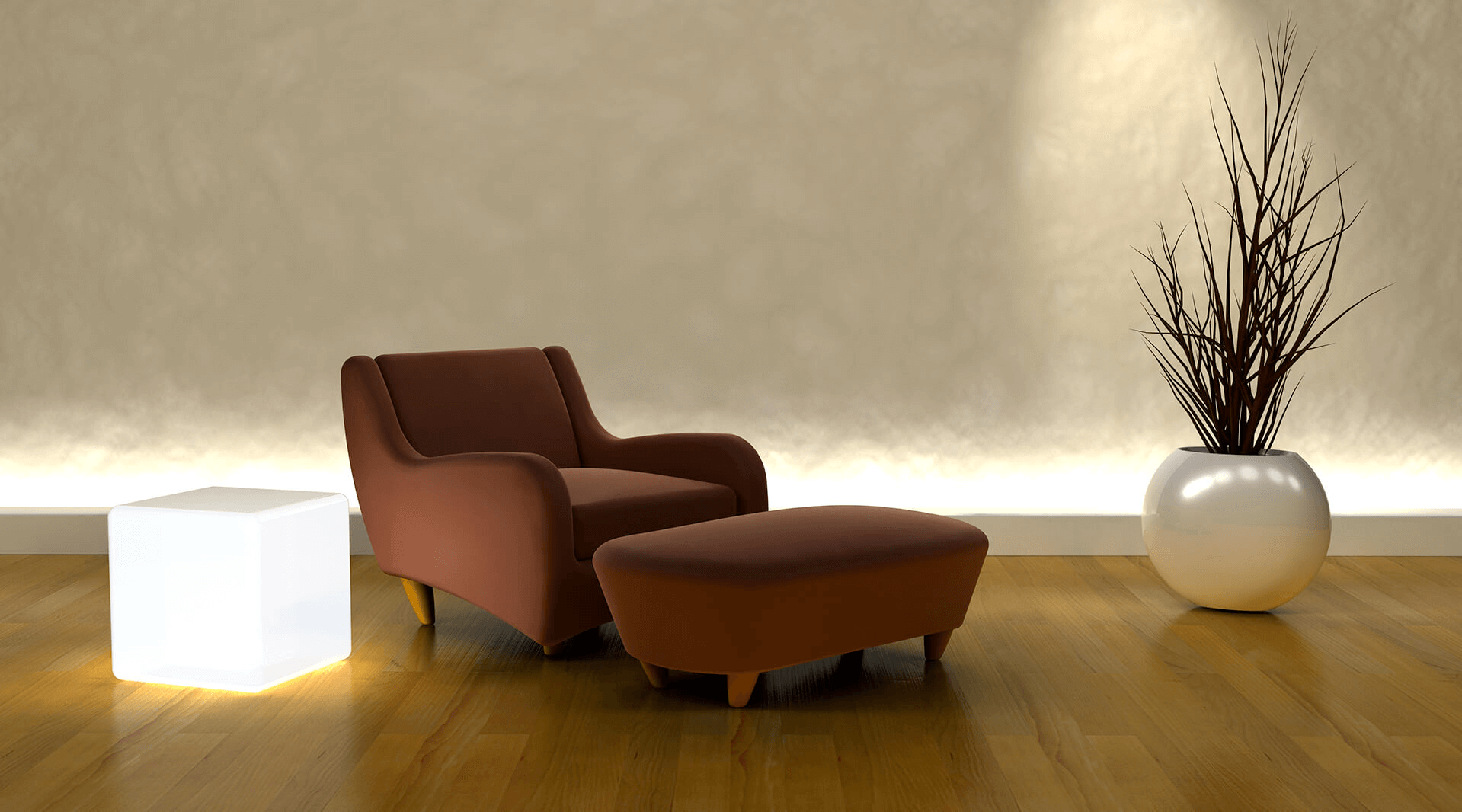 3d rendered couch
