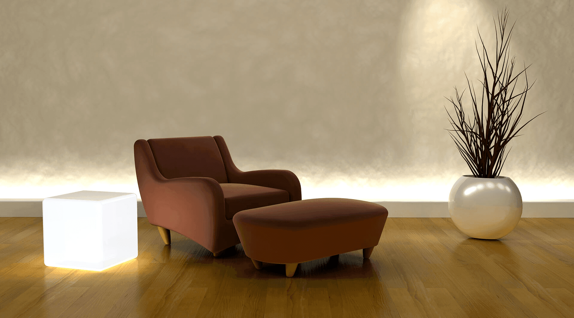 3d rendered couch